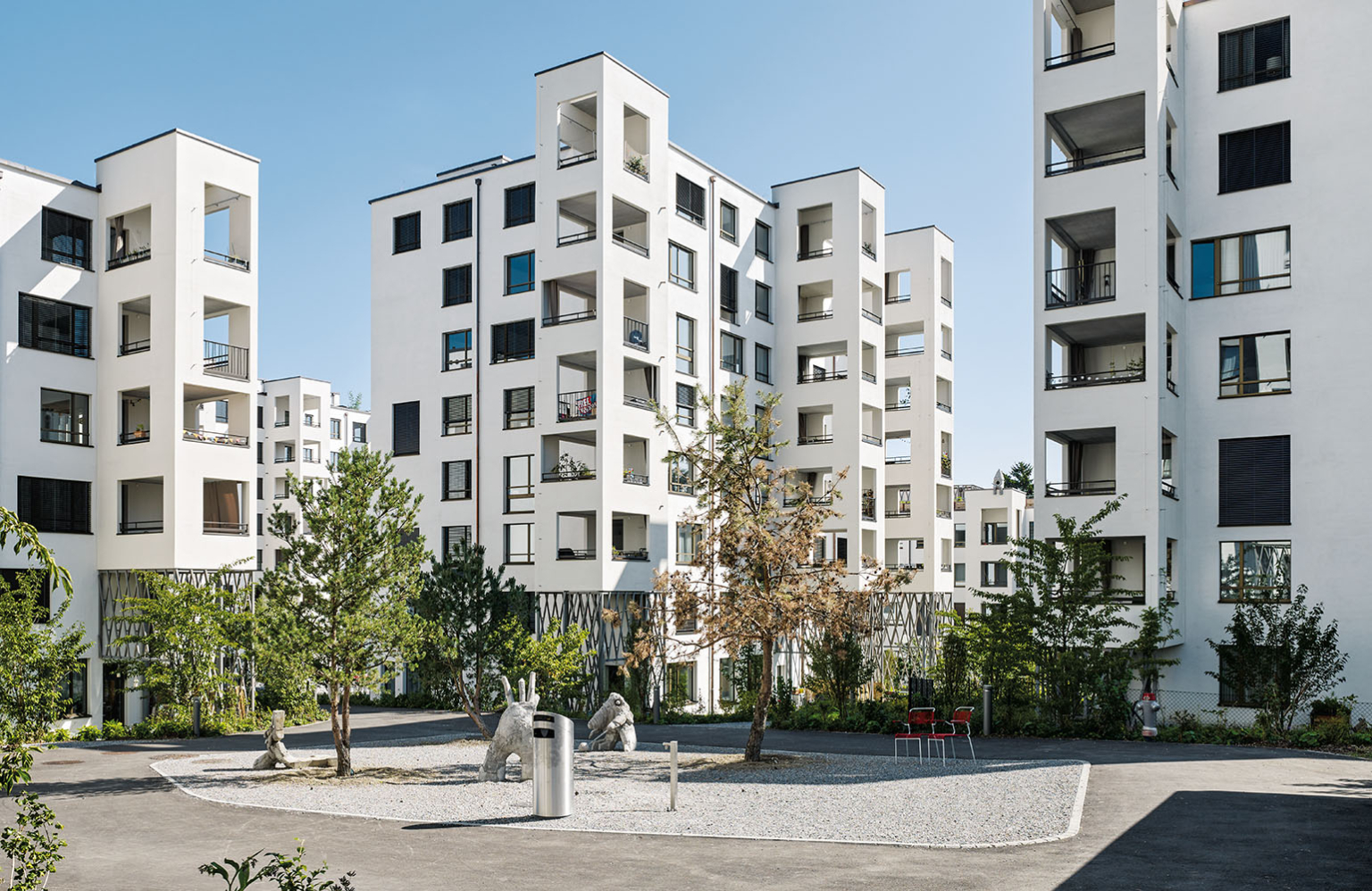 Parkansicht Punkthäuser