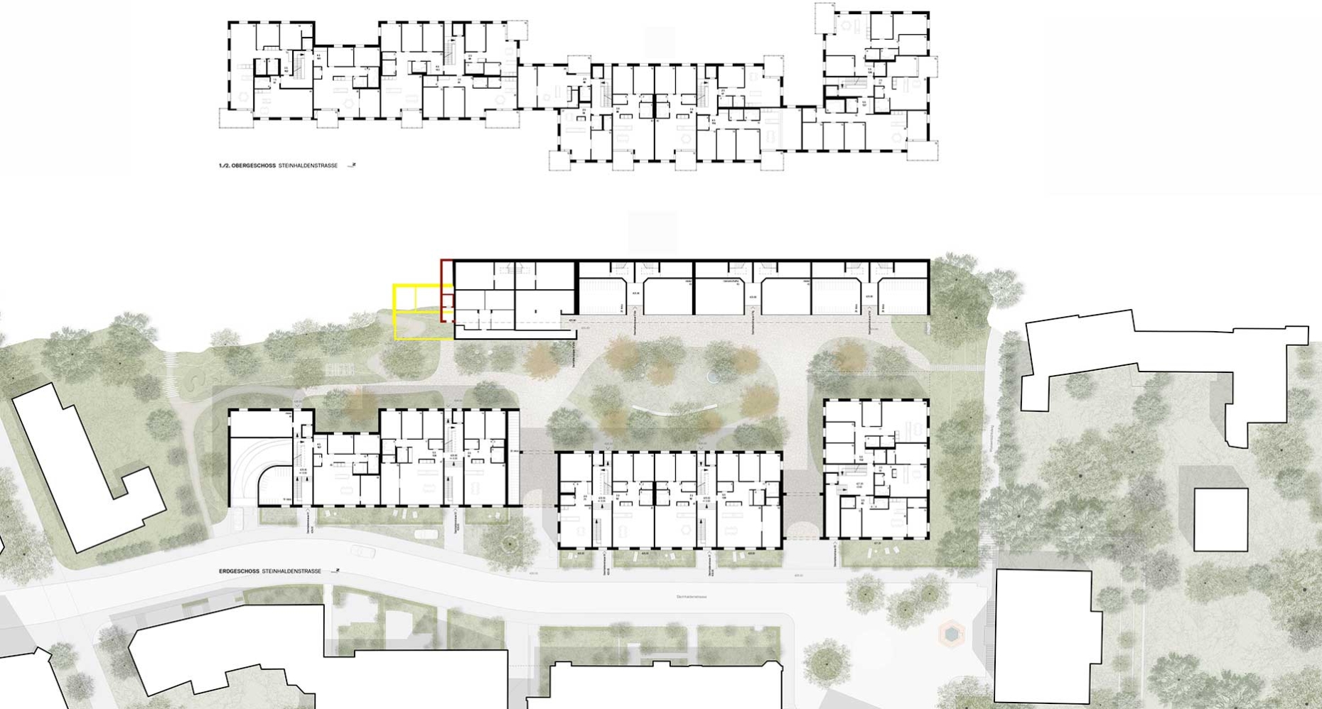 Erdgeschoss, Obergeschoss Steinhaldenstrasse
