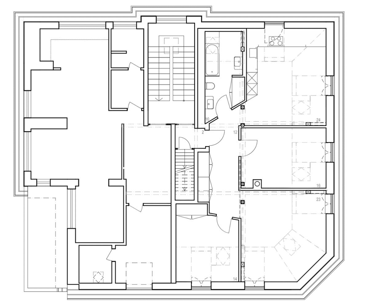 Grundriss Dachwohnung