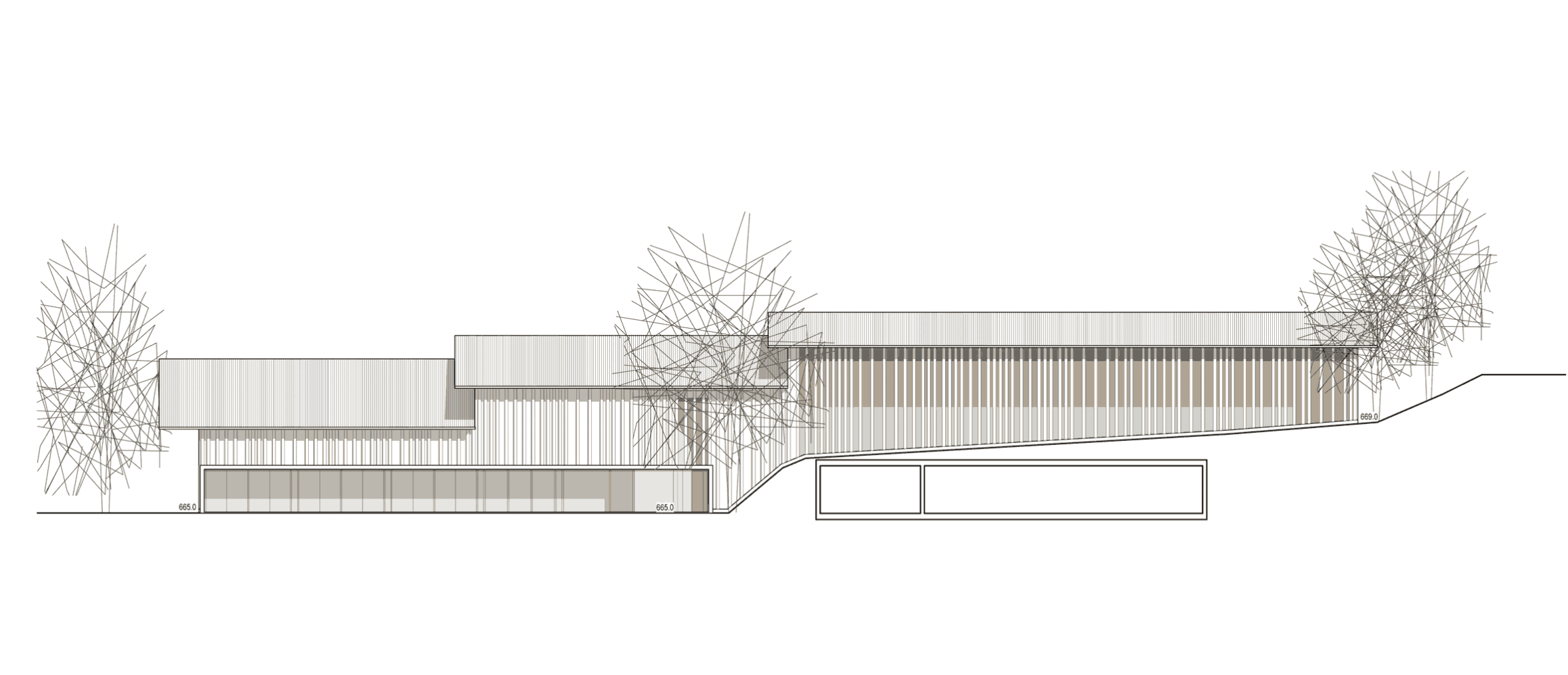 Ansicht Süd / Sportplatz