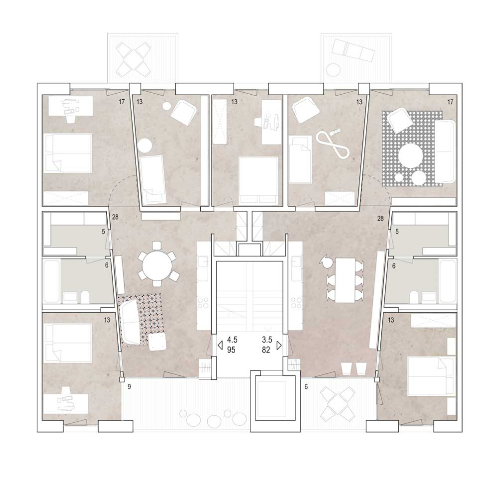 Ausschnitt Regelgeschoss