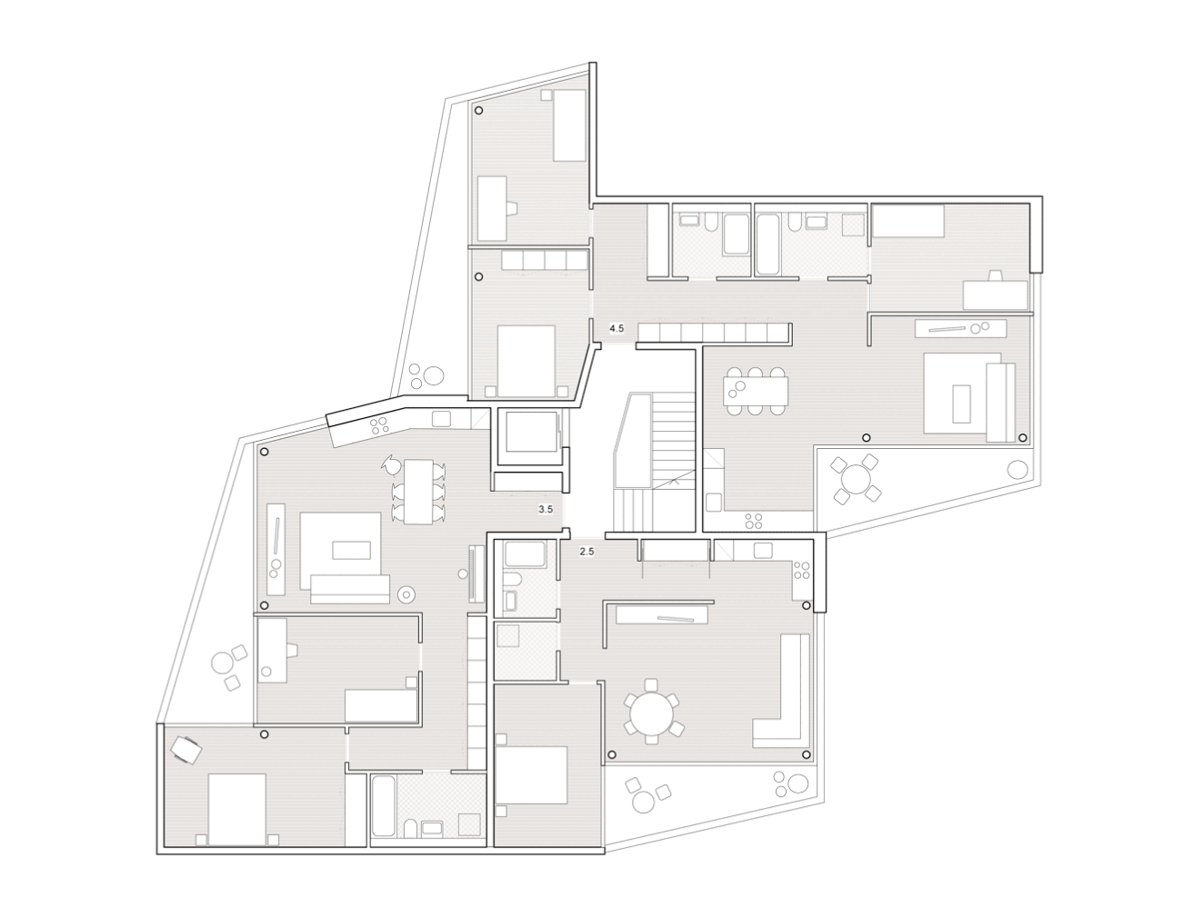 Wohnungen Hanghäuser